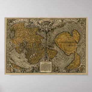 Oronce Bra 1531 World map Poster