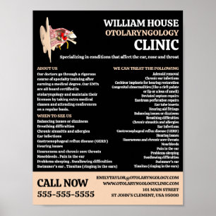 Örondesign, tolaryngolog, tolaryngologi Clinic Poster
