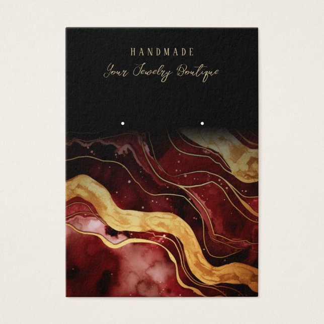 Öroneringskort för den judiska Visningen Burgundy  Visitkort (Framsidan)