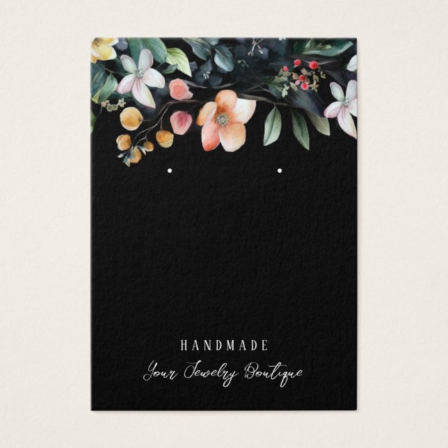 Öronfärgning Blommor Judiska Visningar Visitkort (Framsidan)