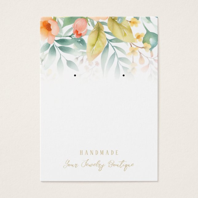 Öronfärgning Blommor Judiska Visningar Visitkort (Framsidan)