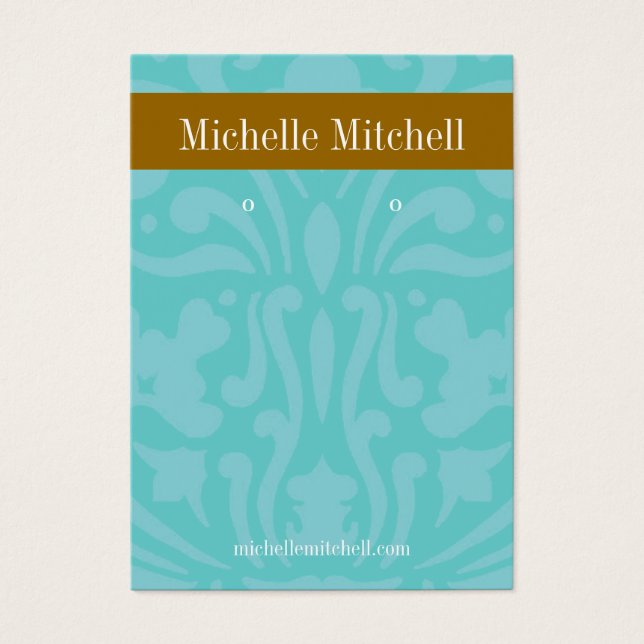 Öroninnehavare - Affärskort Blue Brown Visitkort (Framsidan)