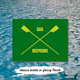 Öroninspirerande slogan och korsade årars grönt vykort