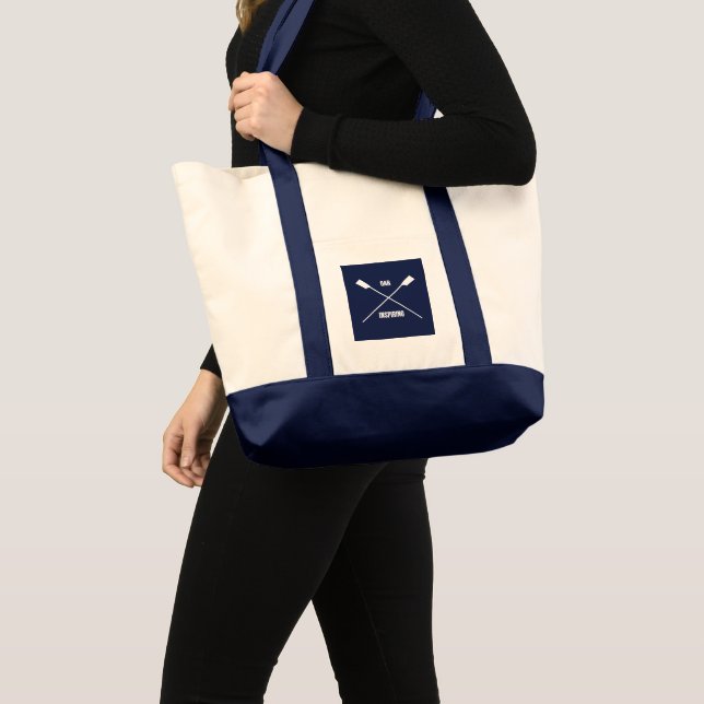 Öroninspirerande slogan och korsade örlogsflottan tygkasse (Framsida (produkt))