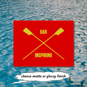 Öroninspirerande slogan och korsade öron rött vykort