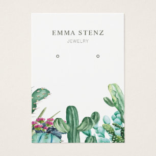 Öronkort för judiska Visningar ・ Blommar Cactus Visitkort