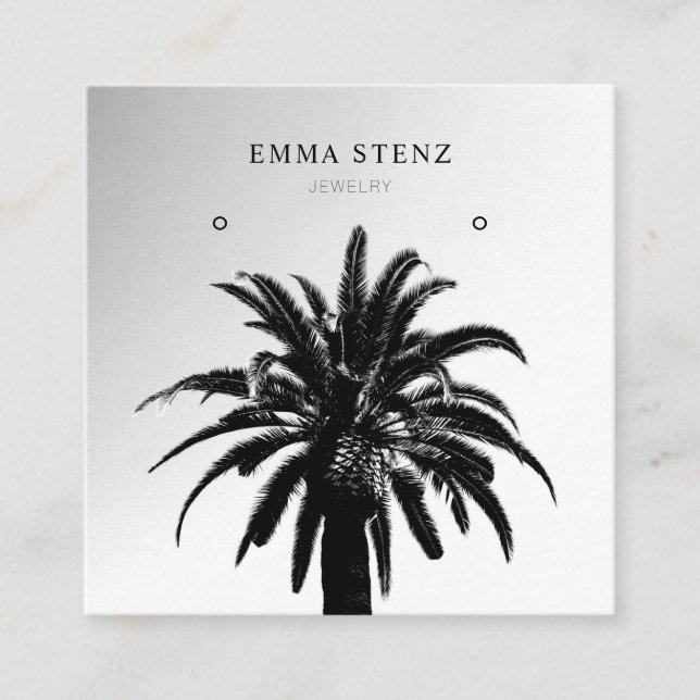 Öronkort för judiska Visningar ・ Tropik Handflatan Fyrkantigt Visitkort (Framsida)