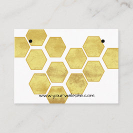 Öronkort för Visningen Golden Honeycomb Earrings Visitkort