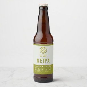 Öronmärkning för NEIPA-hantverk eller hembrygga Ölflaska Etikett