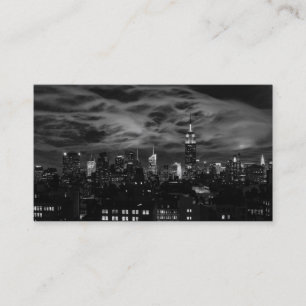 Öronmoln: NYC Skyline, Empire state Bldg BW Visitkort