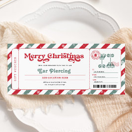 Öronpiercing Julklappsbiljett Voucher Inbjudningar