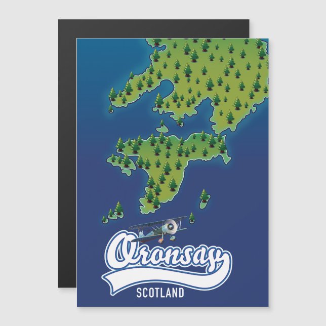 Oronsay Scotland karta (Fram/baksida)