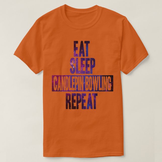 Öronsömn Candlepin Bowling upprepa T T Shirt (Design framsida)