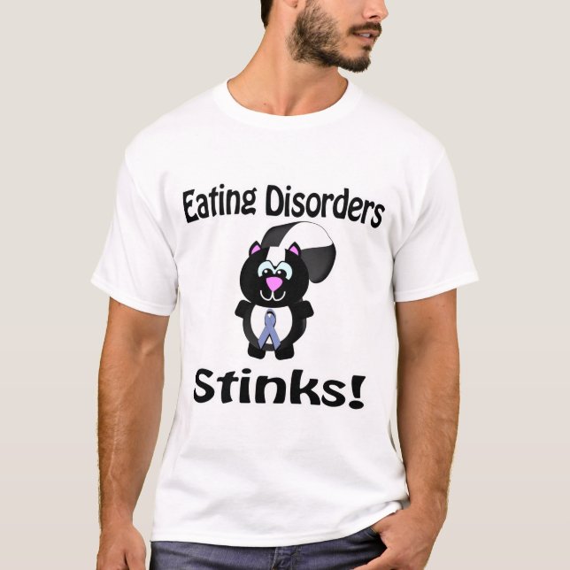 Öronstörningar Stinks Skunk Awareness Design Tee Shirt (Framsida)
