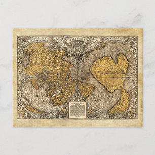 Orontius Finaeus World Map, 1531 Vykort