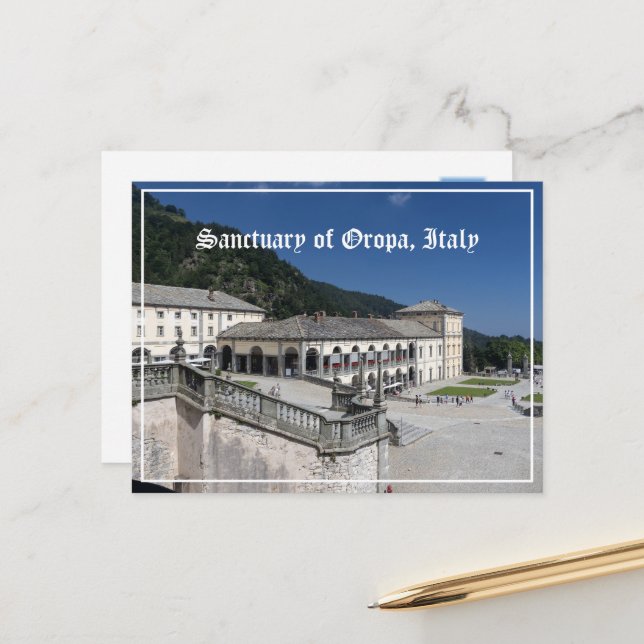 Oropa, piedmont, Italien Vykort (Fram/Back In Situ)