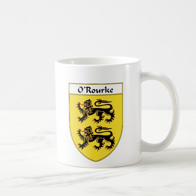 O'Rourke vapensköld-/familjvapensköld Kaffemugg (Höger)