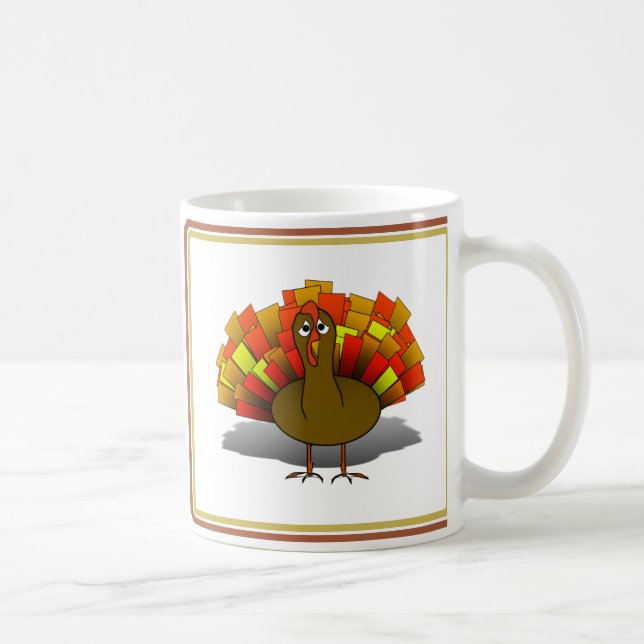Oroväckande Thanksgiving Turkiet Kaffemugg (Höger)