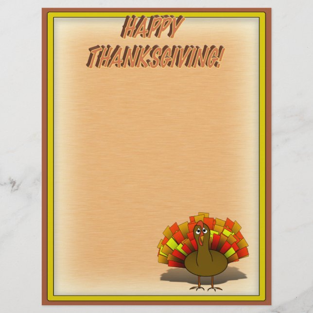 Oroväckande Thanksgiving Turkiet Reklamblad (Framsidan)