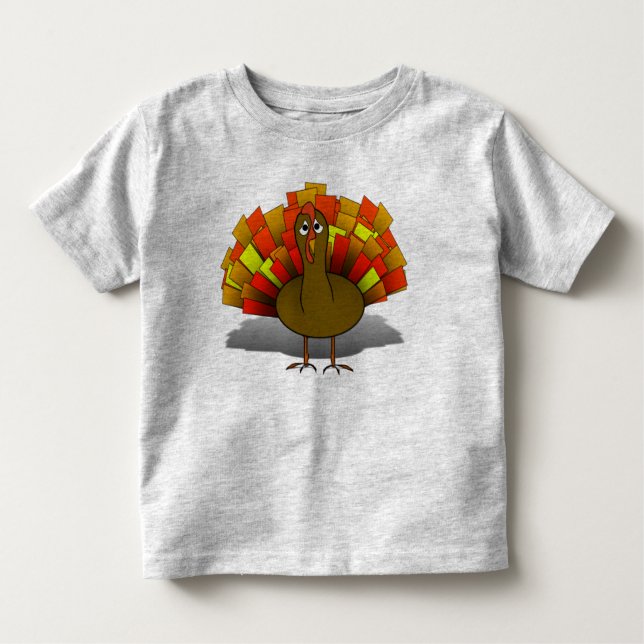 Oroväckande Thanksgiving Turkiet T Shirt (Framsida)