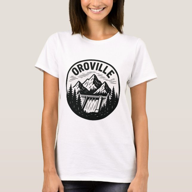 Oroville California - Emblem design T Shirt (Framsida)
