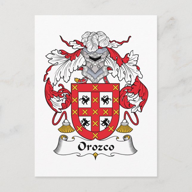 Orozco Family Crest Vykort (Framsida)
