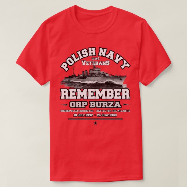 ORP Burza Polska marinens polska pride T Shirt (Design framsida)