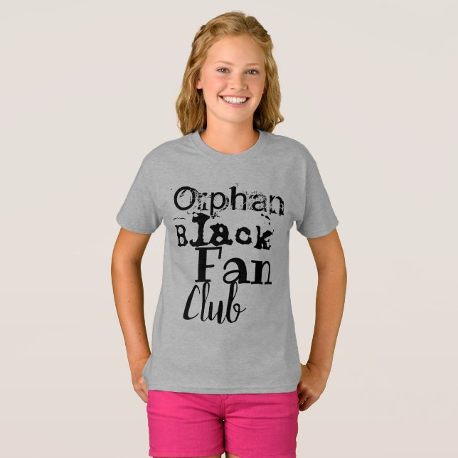 Orphan Black Fläkt Klubb,blandad typsnitt T Shirt (Hel framsida)