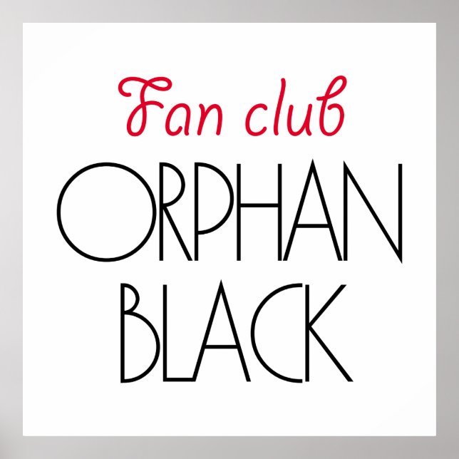 Orphan Black fläkt klubb Poster (Framsidan)
