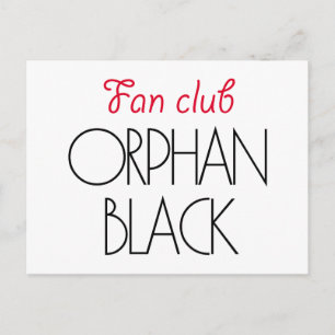 Orphan Black fläkt klubb Vykort