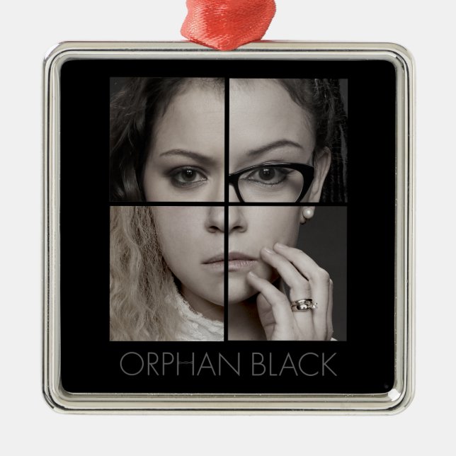 Orphan Black | Klonkollage Julgransprydnad Metall (Framsidan)
