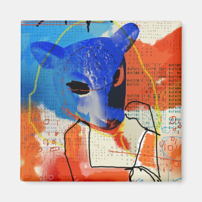 Orphan Black | MK - Fårmask Silhouette Magnet (Framsidan)