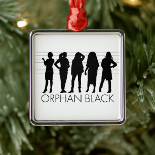 Orphan Black  Tecken Silhouette Julgransprydnad Metall