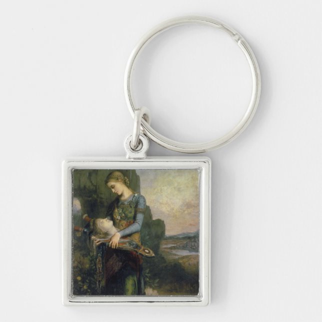 Orpheus 1865 fyrkantig silverfärgad nyckelring (Framsidan)