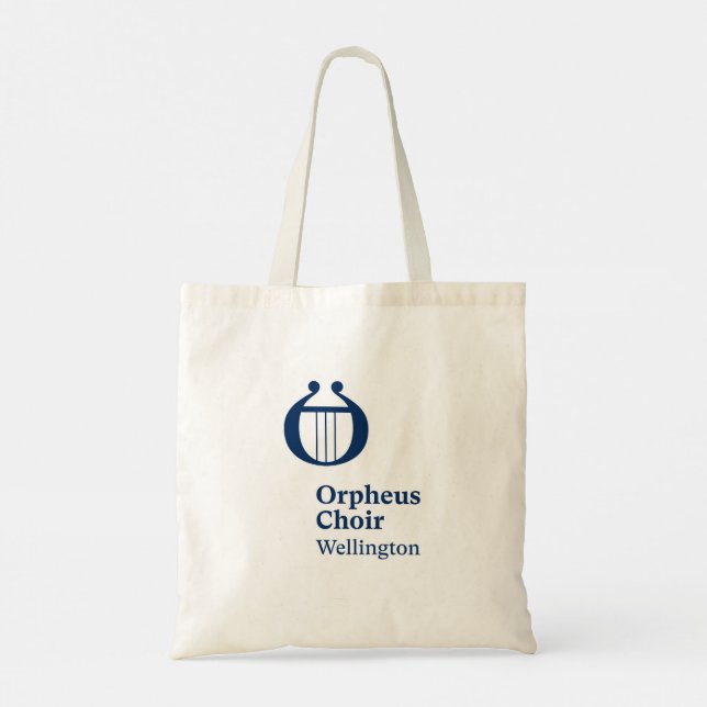 Orpheus Choir Wellington Tote bags - blått logotyp Tygkasse (Baksida)