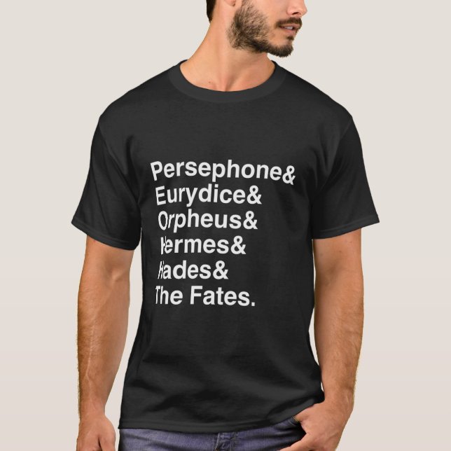 Orpheus Eurydice Hadestown Broadway Shirt Musical T (Framsida)