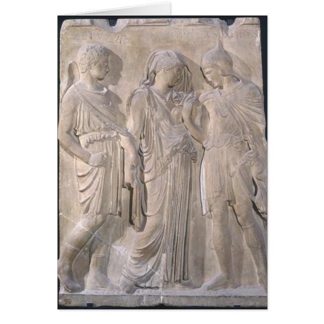 Orpheus, Eurydice och Hermes Hälsningskort (Framsidan)