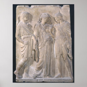 Orpheus, Eurydice och Hermes Poster