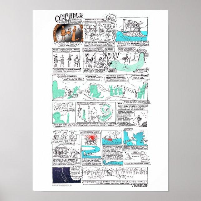 Orpheus - Greekmythcomix-remsan Poster (Framsidan)