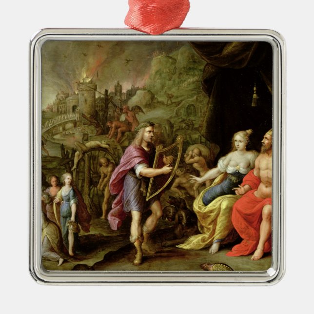 Orpheus i underworlden julgransprydnad metall (Framsidan)