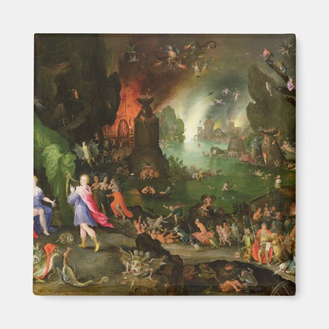 Orpheus med en harp som spelar upp till Pluto Magnet (Framsidan)