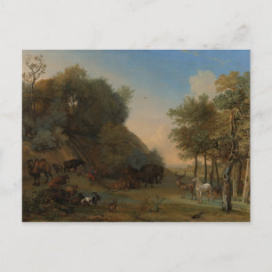 Orpheus och djur vykort