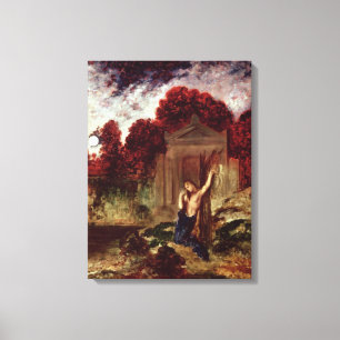Orpheus på graven av Eurydice Canvastryck