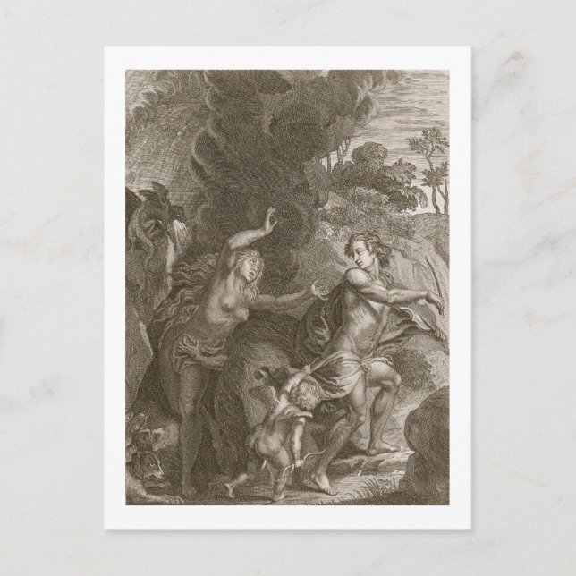 Orpheus, som leder Eurydice ut ur helvetet, ser ti Vykort (Framsida)