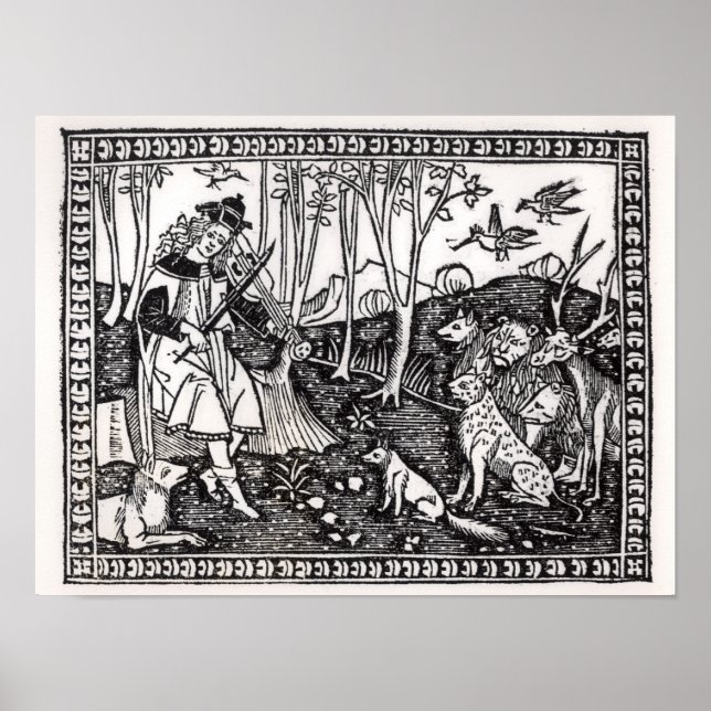 Orpheus Spelar upp till Animals, 1500 Poster (Framsidan)