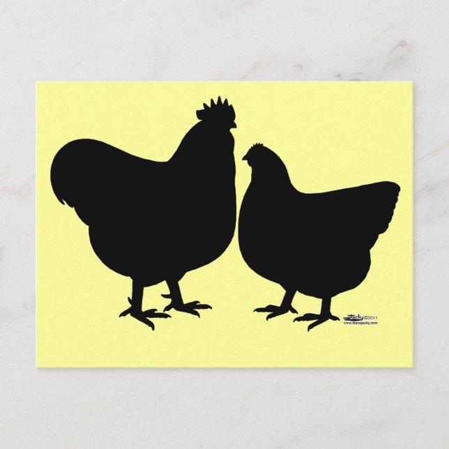 Orpington Silhouette Vykort (Framsida)