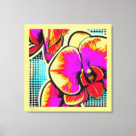 ORQUÍDEAS EM POP-ART - impressão em tela Canvastryck