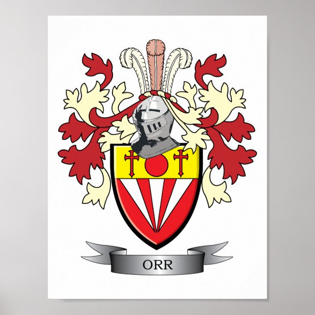 Orr Family Crest Jackar av Arm Poster (Framsidan)