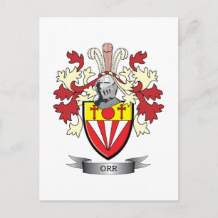 Orr Family Crest Jackar av Arm Vykort