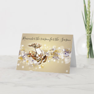 Orsak till årstidens kristna julkort helgkort